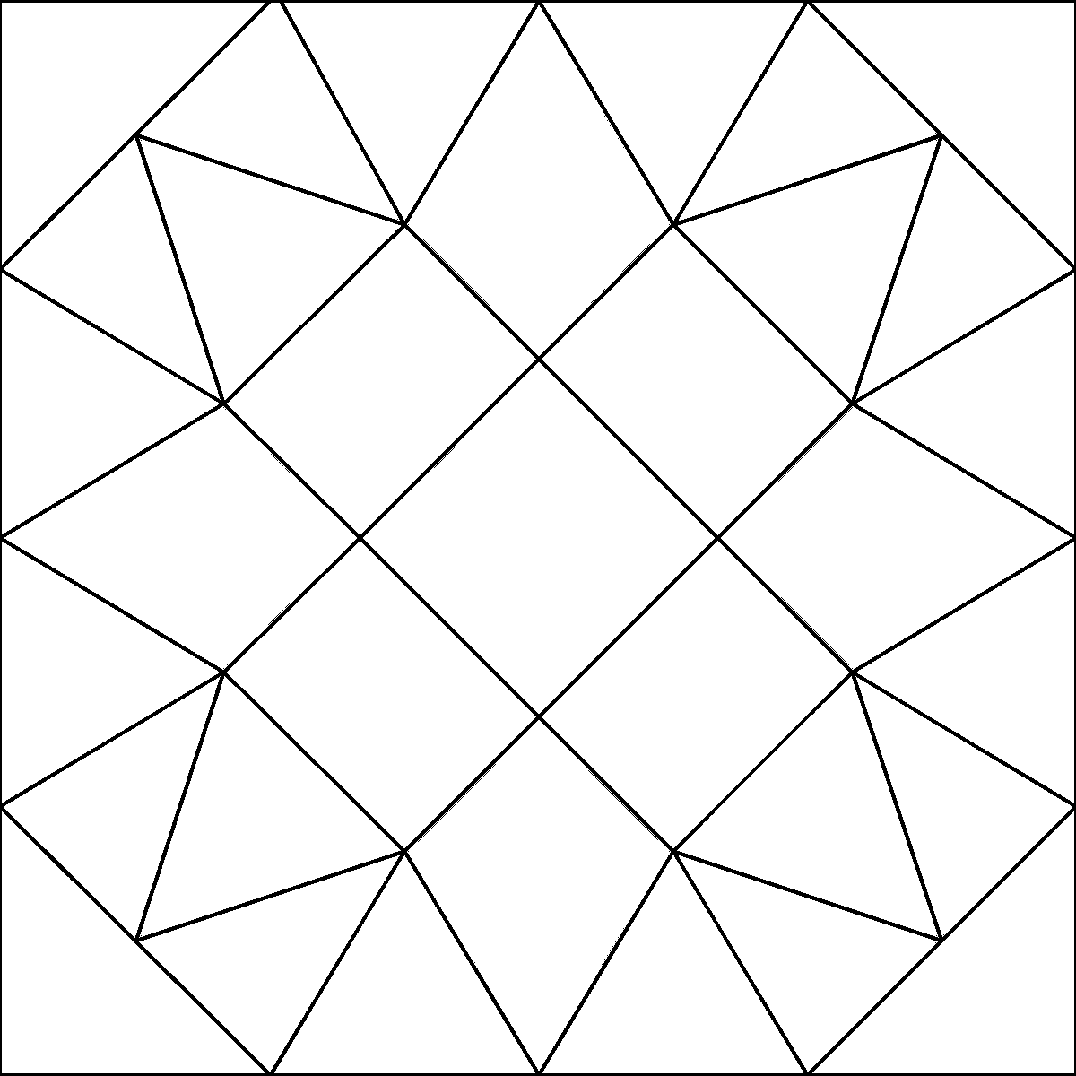 Pattern 10, Divided Star barn quilt pattern thumbnail